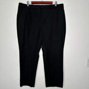 Banana Republic Ankle Pants Avery Straight Fit Black Bi-Stretch Size 16 Short